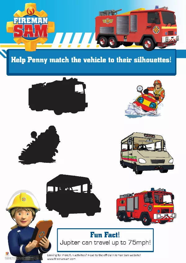 Fireman Sam Guess The Silhouette